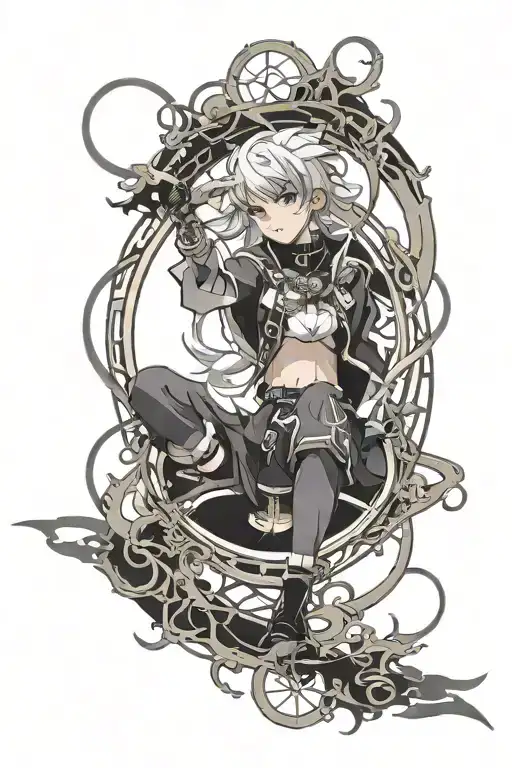 magic circle tattoo design idea