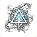 empath protection rune tattoo design idea