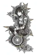 magic circle tattoo design idea