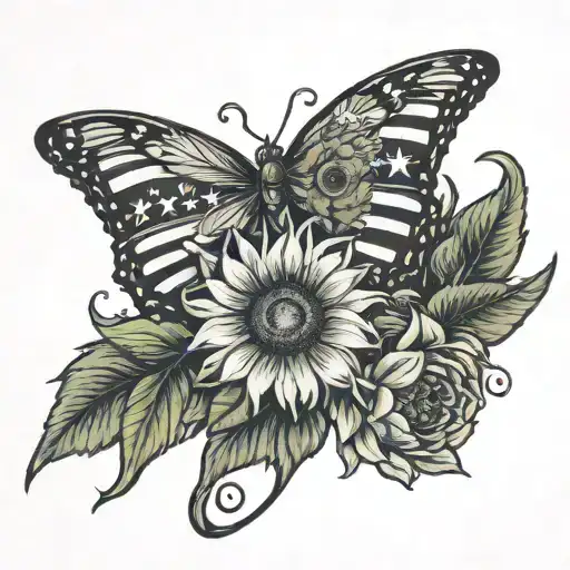 fallen soldiers with sunflower tattoo tattoo design idea