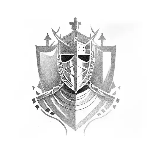 knight chess black  tattoo design idea