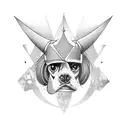 cavalier echecs noir tattoo design idea