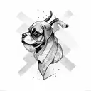 cavalier echecs noir tattoo design idea