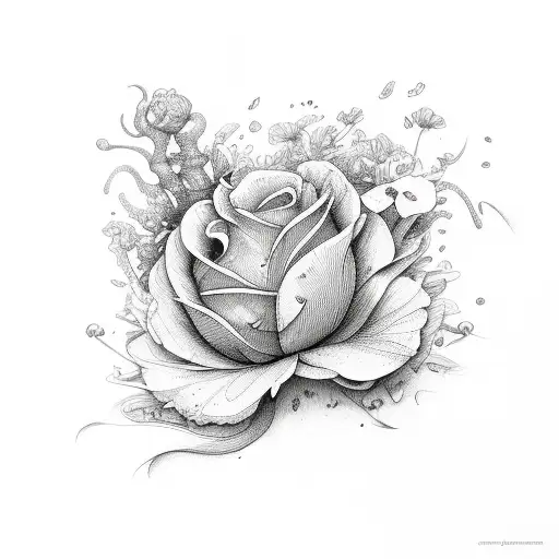 ornement floral  tattoo design idea