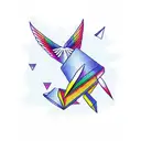 paper crane tattoo design idea