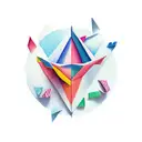 paper crane tattoo design idea