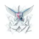 paper crane tattoo design idea