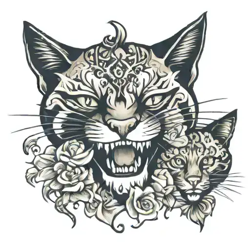 Remember that laughter prolongs life, and even if the cats are scratching your soul, try to find positive moments. tattoo design idea