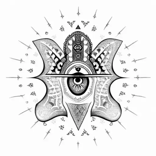 HAMSA  tattoo design idea