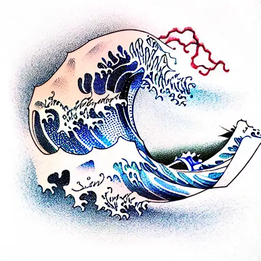 Ocean Wave tattoo design idea