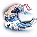 Ocean Wave tattoo design idea