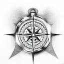 Compass tattoo design idea