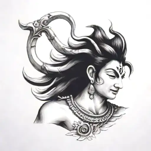 a collarbone tattoo symbolizing shiva, success, growth, wealth, calmness, humbleness, prosperity  tattoo design idea