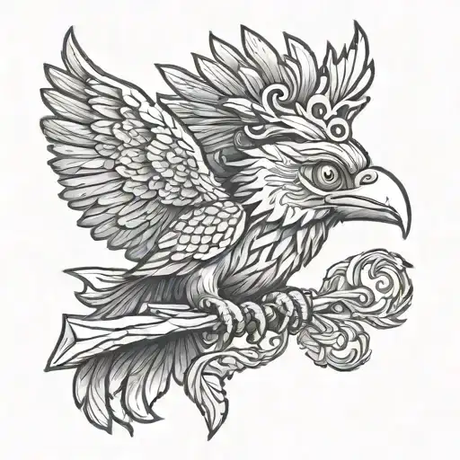 miner griffon tattoo design idea