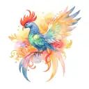 Simurgh tattoo design idea