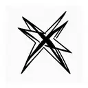 North Star with cursive letters M and A tattoo design idea