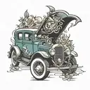 Hudson car tattoo design idea