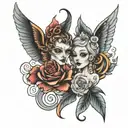 soulmate tattoo design idea