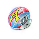 Combine the Flamengo logo with a soccer ball and a military helmet tattoo design idea