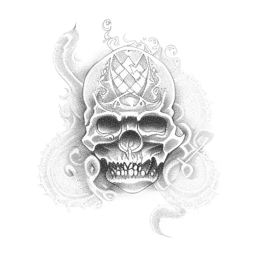 haunted mansion tattoo design idea