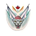 Old school Canadian Sphynx tattoo design idea