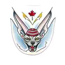 Old school Canadian Sphynx tattoo design idea