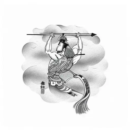 bow and arrow with the words "remember to pause and breathe" intertwined  tattoo design idea