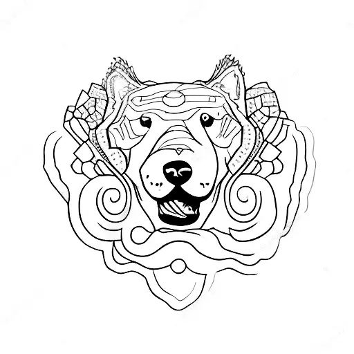 sobre o momento de mim a chorar e o meu cão sentados numas escadas pequena tattoo design idea