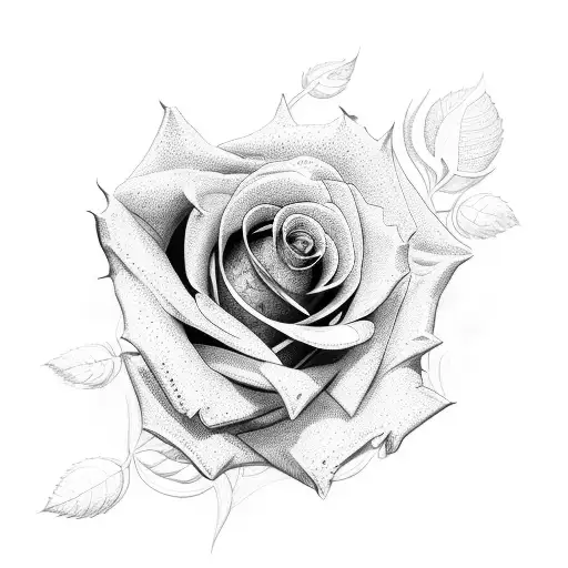 rose with Porsche  tattoo design idea