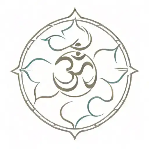 simple om symbol tattoo design idea