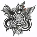 bdsm symbol combined tattoo design idea