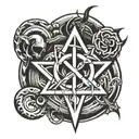 bdsm symbol combined tattoo design idea