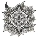bdsm symbol combined tattoo design idea