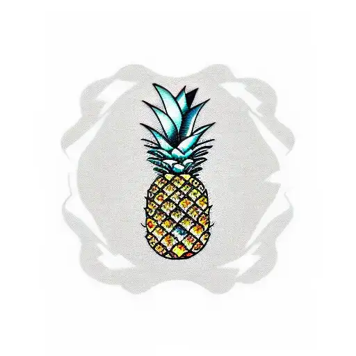 Pineapple tattoo design idea