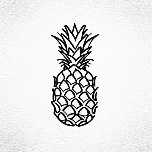 Pineapple tattoo design idea