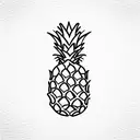 Pineapple tattoo design idea