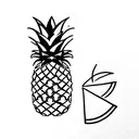 Pineapple tattoo design idea