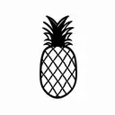 Pineapple tattoo design idea