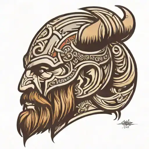 viking head tattoo tattoo design idea