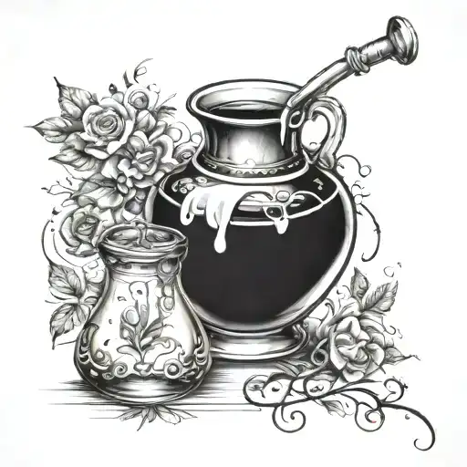Magic Potion Tattoos colour tattoo design combining tattoo design idea