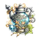 Magic Potion Tattoos colour tattoo design combining elements tattoo design idea