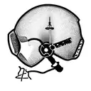 welding helmet with a welding torch in front that is pointed at a brain tattoo design idea