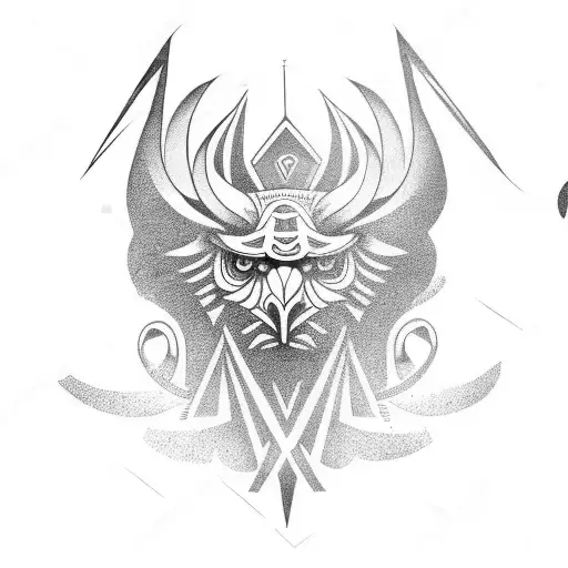 Libra and  vulture tattoo design idea