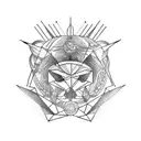 Libra and  vulture tattoo design idea