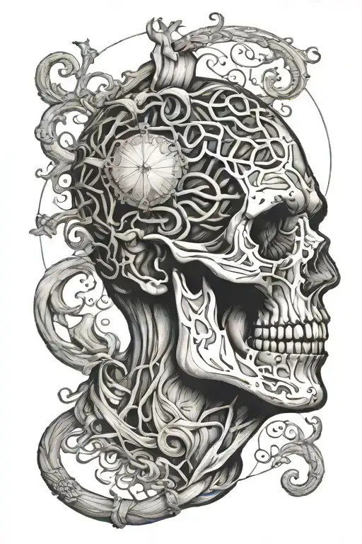 da vinci anatomy art tattoo design idea