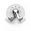 dove with cross tattoo design idea