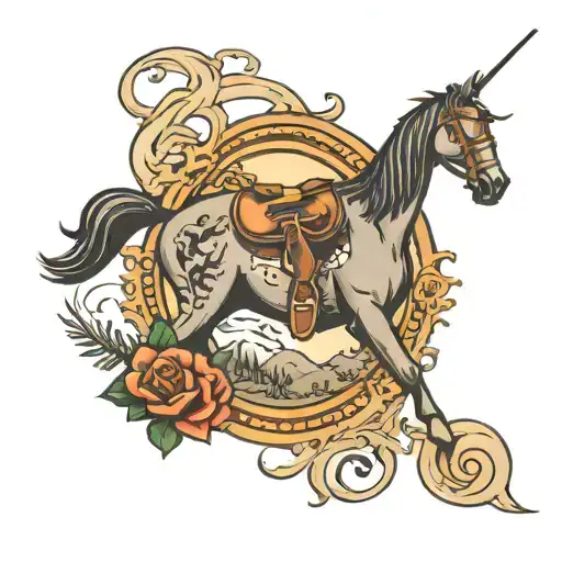 Christian gospel country Ranch music themed tattoo design featuring  tattoo design idea