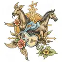 Christian gospel country Ranch music themed tattoo design featuring  tattoo design idea
