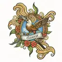 Christian gospel country Ranch music themed tattoo design featuring  tattoo design idea