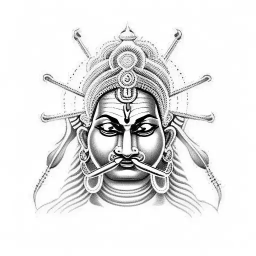 shiv tandav  tattoo design idea